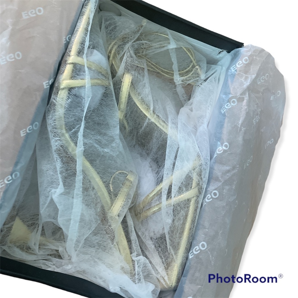 New with Box EGO Ring Top Gold Strappy Heels - Picture 15 of 15